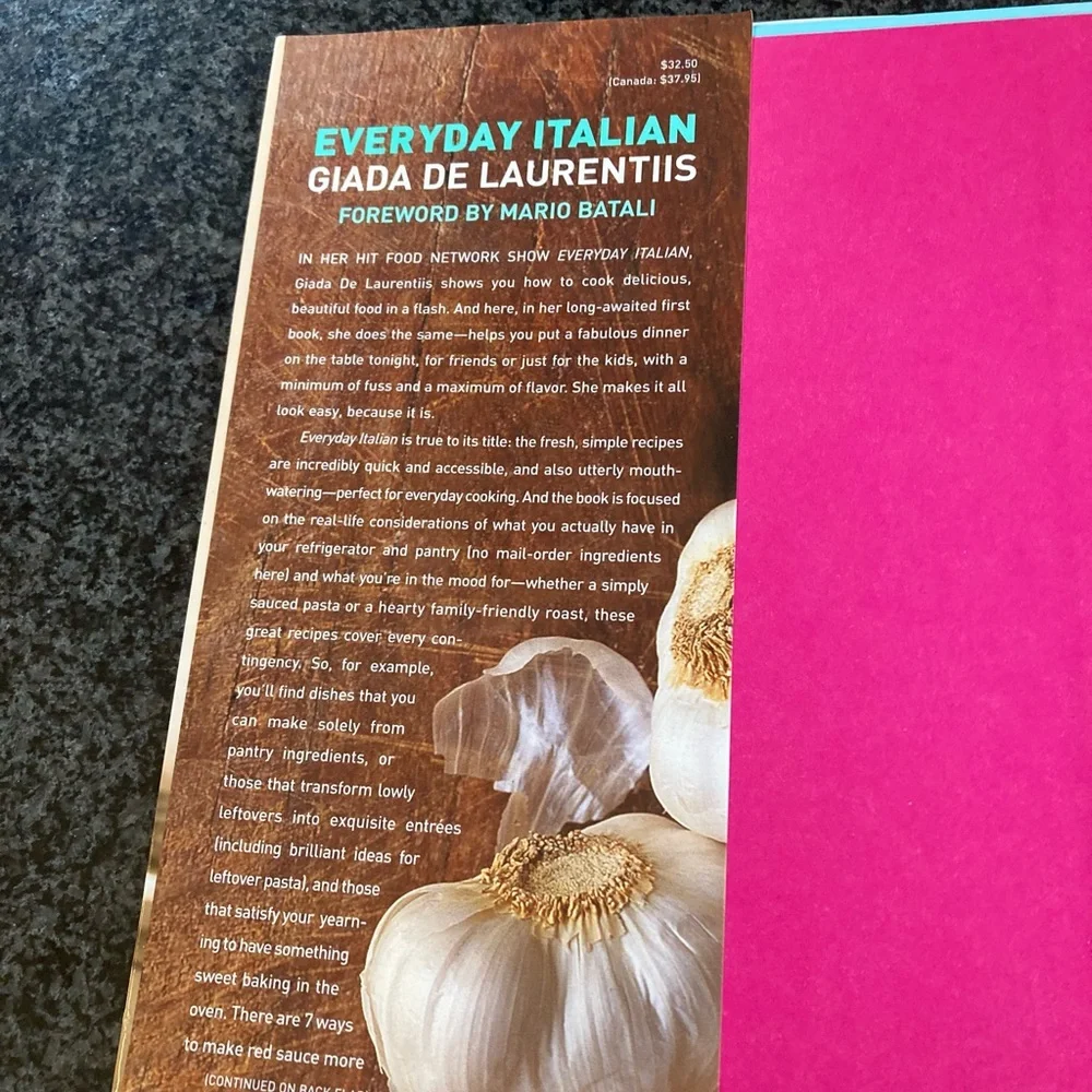 Everyday Italian by Giada De Laurentiis Cookbook. Used